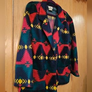 Vintage David Wayne Western Blazer Large Sweater Blue